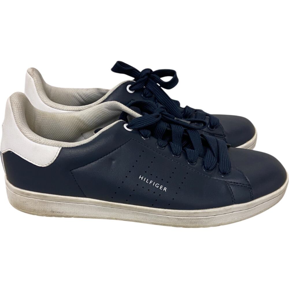 Tommy Hilfiger TMListon Sneakers Mens Size 11.5 Blue Faux Leather Lace Up
